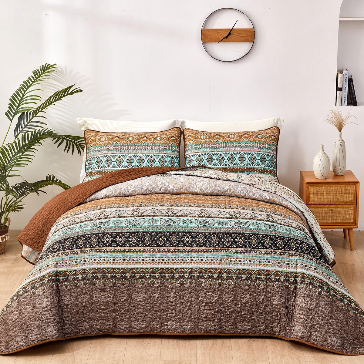 Unyqoos Luxueuze 3-Delige Bedsprei Set van Zacht Microvezel met Kussenslopen