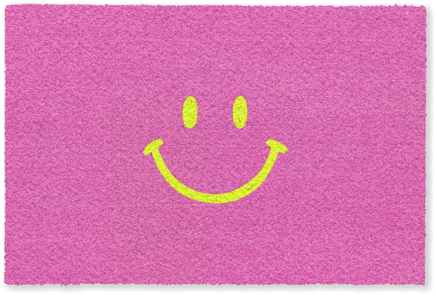 MuchoWow Droogloopmat Smiley - Roze - 60 x 40 cm