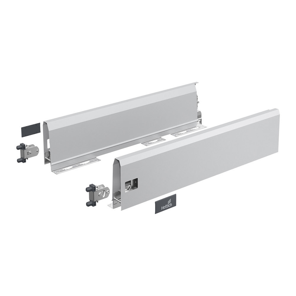 Hettich Möbel-Schubkastenzarge ArciTech Flexible Sets, Nennl. 550mm, Anschlagss. L/R, doppelwandig, Zargenh.126mm 9150628