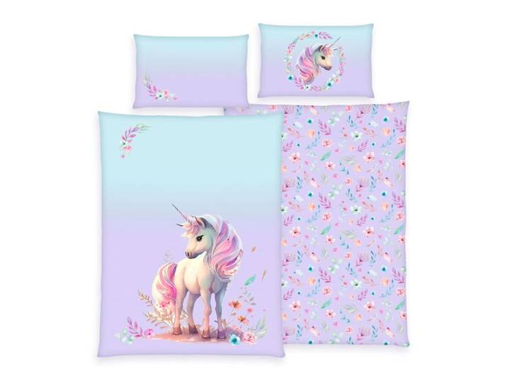 Bettwäsche mit Einhornmotiv