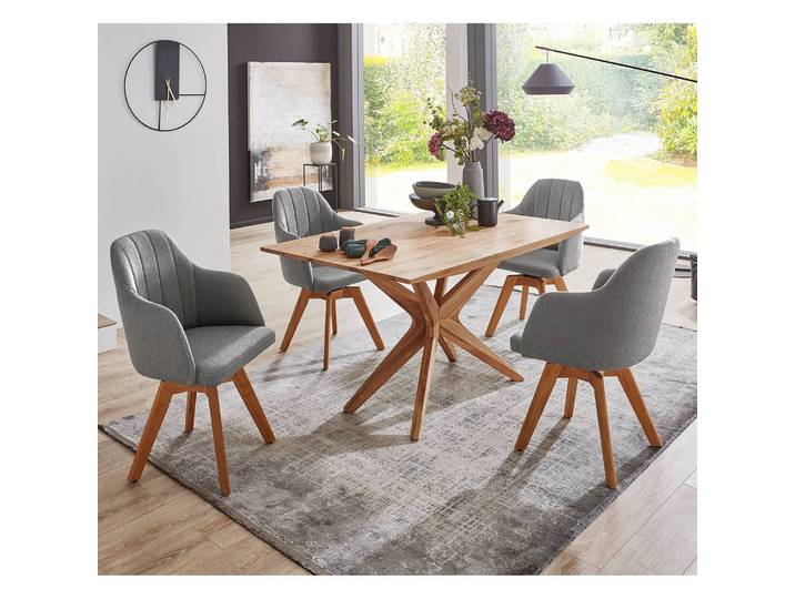 Essgruppe Pevy 5-teilig Braun/Grau