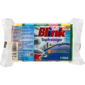 Blink Spülschwamm Topfreiniger, mit Scheuerseite, 5 Stück, farbig sortiert