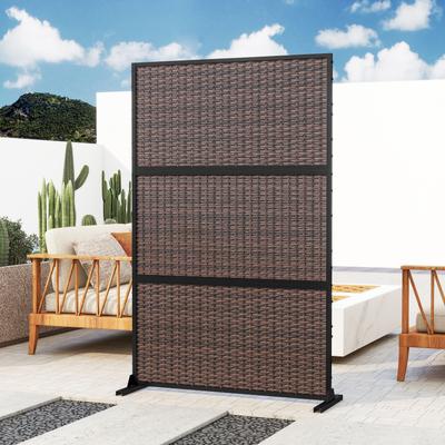 DREAMSIDEA Outdoor Free Standing Metal Privacy Screen