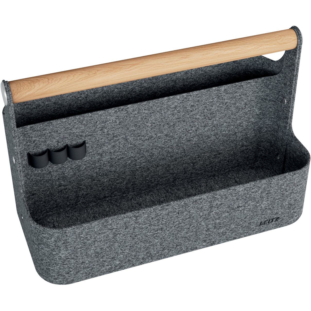LEITZ Schreibtisch-Organizer dunkelgrau Filz 2 Fächer 38,0 x 19,0 x 25,5 cm