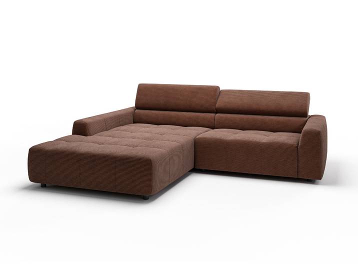 Candy Denver Ecksofa Cord motorische Sitztiefenverstellung