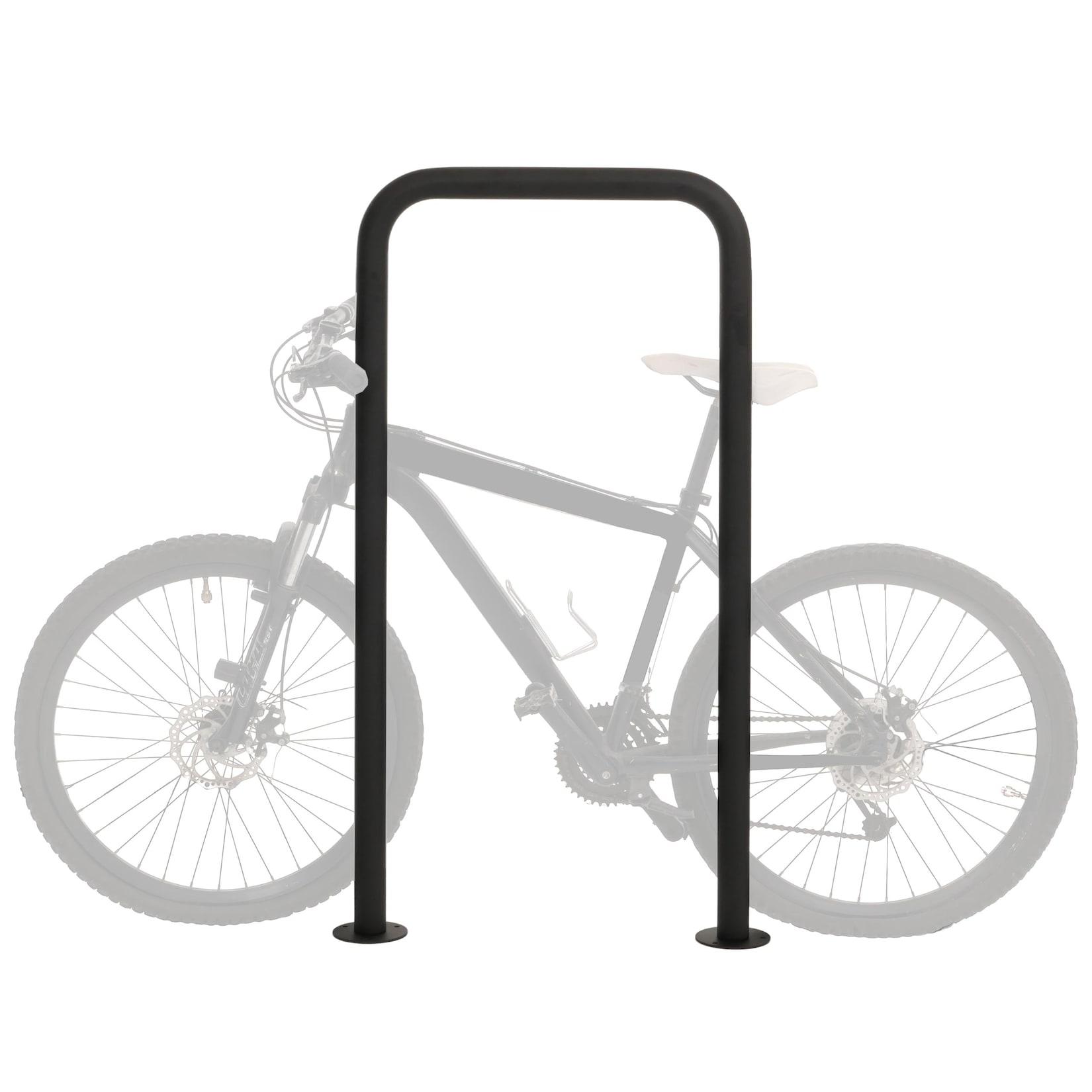 Fahrradbügel MCW-N42, Fahrradständer Anlehnbügel Bügel Absperrung, In-/Outdoor Stahl pulverbeschichtet 120x70x12cm