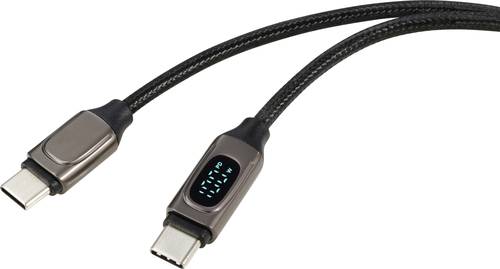 Renkforce USB-Kabel USB 2.0 USB-C Stecker, USB-C Stecker 1.00m Silber (metallic) RF-6249318