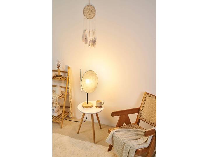 Lampe Boho Darling 26 x 57 x 18cm Beige/Beige Tissu mélangé E27