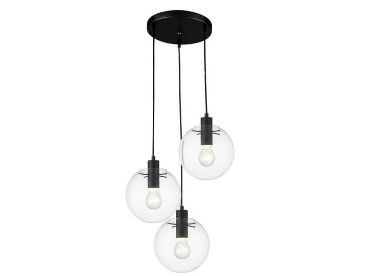 Hängeleuchte, Schwarz, Glas, 144 cm, RoHS, beliebig kürzbar, Lampen & Leuchten, Innenbeleuchtung, Hängelampen, Pendelleuchte