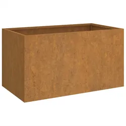 Helloshop26 - Hochbeet für Pflanzen Blumen Terrasse Garten 62 x 40 x 39 cm brauner Cortenstahl 02_0037755