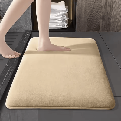Inspire Curations Super Absorbent Coral Velvet Non Slip Bath Mat 05 Apricot 50cm X 120cm