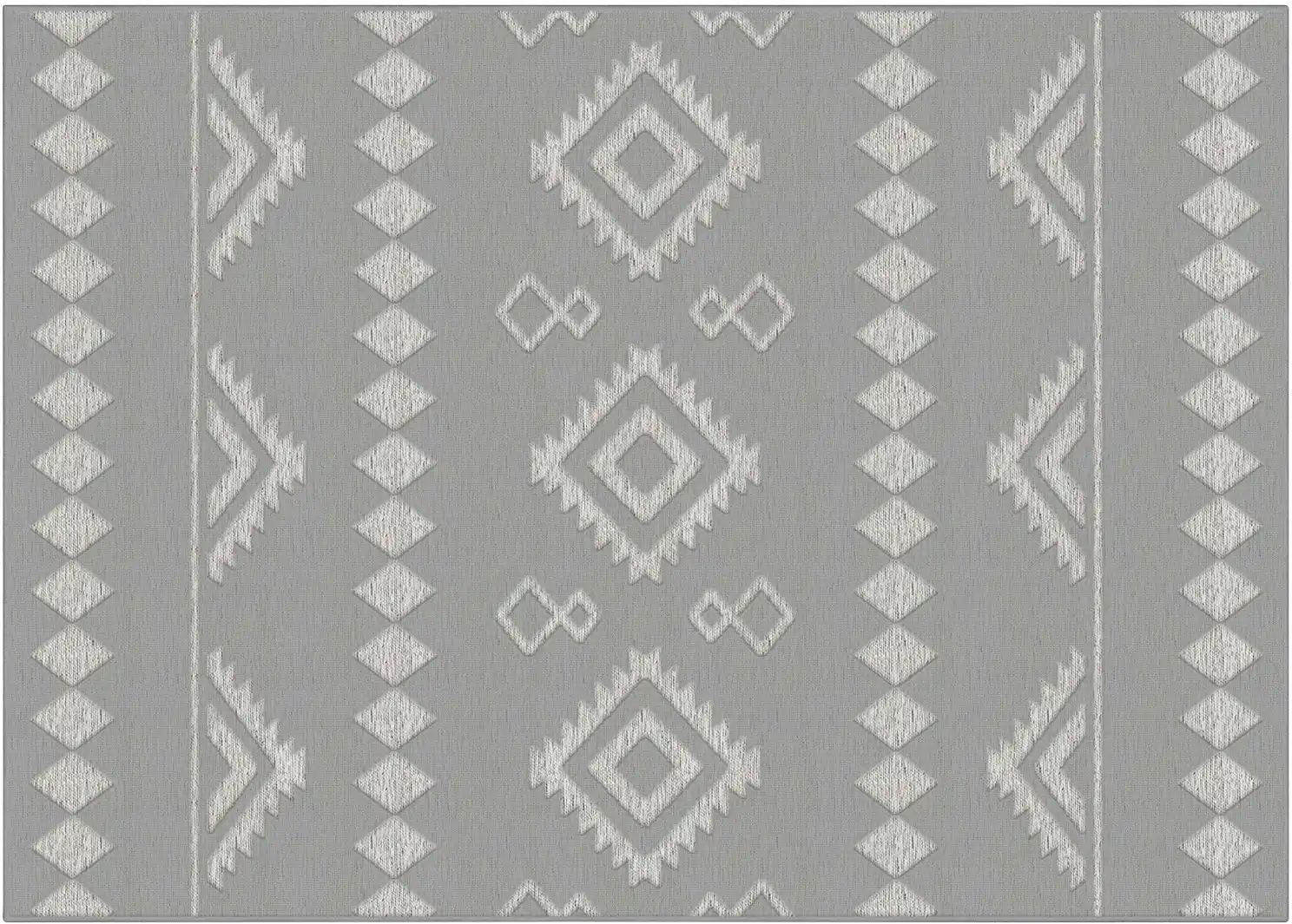 Höffner Webteppich  SOHO Rug in a Box ¦ grau ¦ Synthetische Fasern ¦ Maße (cm): B: 200