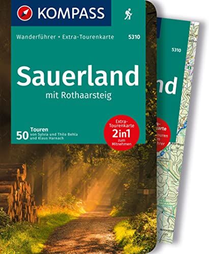 Sylvia Behla - KOMPASS Wanderführer Sauerland mit Rothaarsteig, 50 Touren: mit Extra-Tourenkarte Maßstab GPX-Daten zum Download - Preis vom 18.10.2026 19:22:15 h