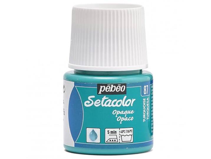 Pebeo Setacolor textielverf, dekkend, 45 ml, turquoise