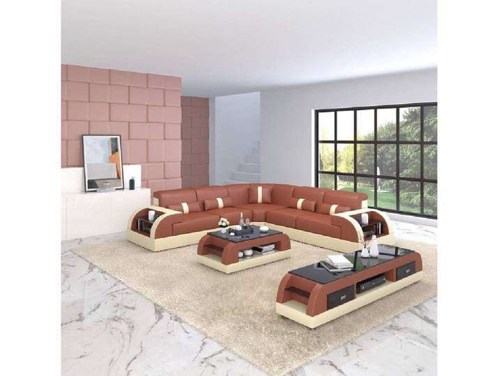 Xlmoebel Ecksofa L-Form Sofa aus echtem Leder mit stilvollem Design und Komfort, Ecksofa, Hergestellt in Europa