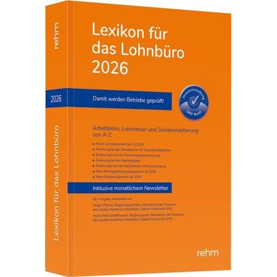 Lexikon für das Lohnbüro 2026, Taschenbuch von Wolfgang Schönfeld,Jürgen Plenker,Heinz-Willi Schaffhausen, Rehm Verlag, 978-3-8073-2934-5