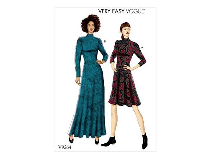 Vogue Patterns 9264 A5, Misses Petite Jurk, Maten 6-14, Weefsel, Veelkleurig, 15 x 0,5 x 22 cm