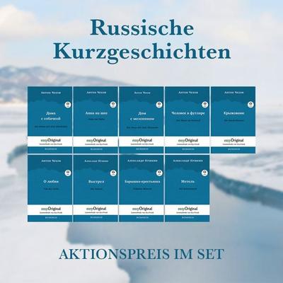 Russische Kurzgeschichten (mit kostenlosem Audio-Download-Link), Set von Anton Pawlowitsch Tschechow,Alexander Puschkin, EasyOriginal Verlag,