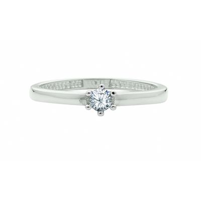 Solitärring ADELIA´S "Solitärring 333 Weißgold ( 8K ) mit Zirkonia" Gr. 56, silber, Fingerringe, Damen, 56, Gold, Goldring Diamant