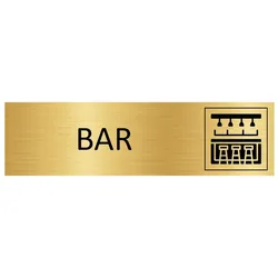 CombiCraft Aluminium Türschild Gold Bar 165x45mm mit 3M-Tape