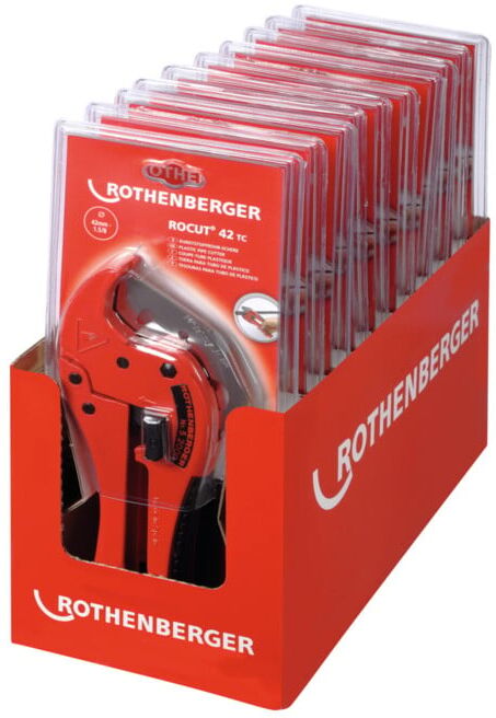 Coupe-tubes en plastique Rothenberger ROCUT TC 42, 0-42mm, présentoir, 10 pièces (052000D)