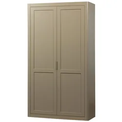 Schrank Gunnar aus Kiefernholz, modern, lackiert, Farbe Mud, zwei Türen, FSC-zertifiziert