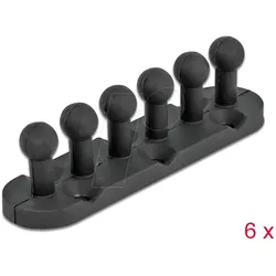 DELOCK 18332 - Kabel Management, Pfosten, 5-Slots, 6er Set