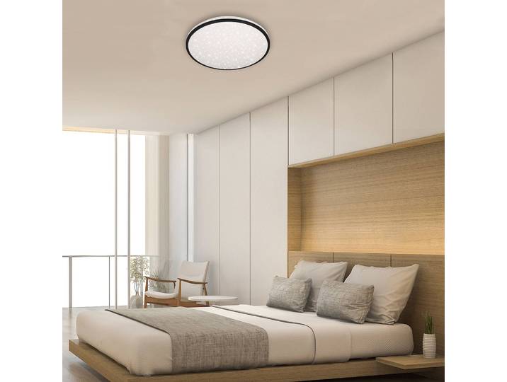 LED-Deckenleuchte Skizo Ø 49cm Schwarz Kunststoffart: Polycarbonat Material: Kunststoff LED LED-Platine