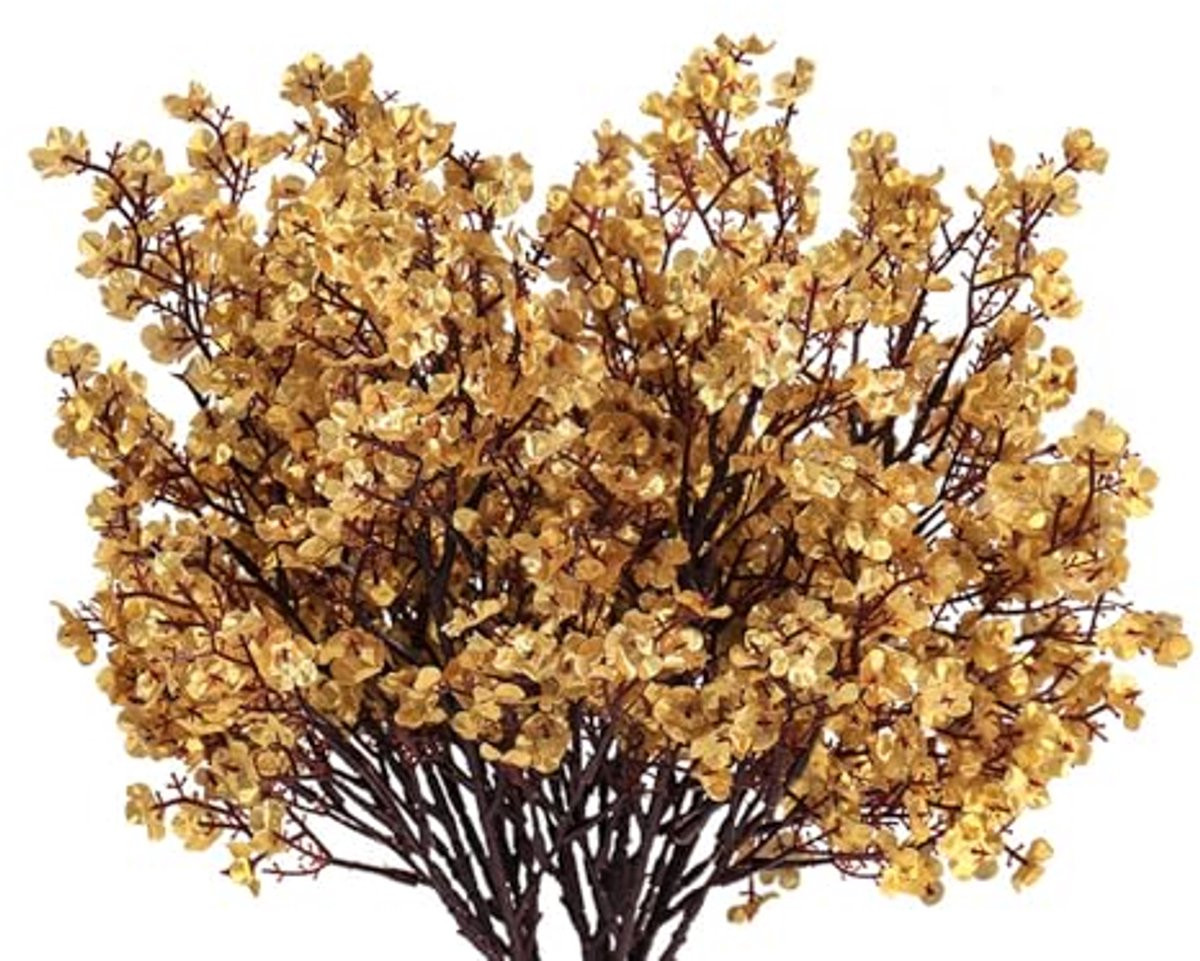Set van 8 kunstbloemen babyadem boeketten voor decoratie van thuis, bruiloft en feest, 50 cm