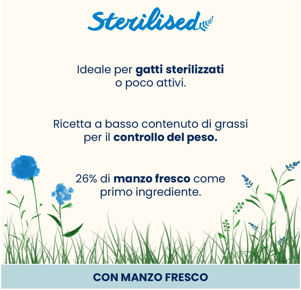 Almo Nature Holistic Cat Sterilised Manzo Riso 2KG