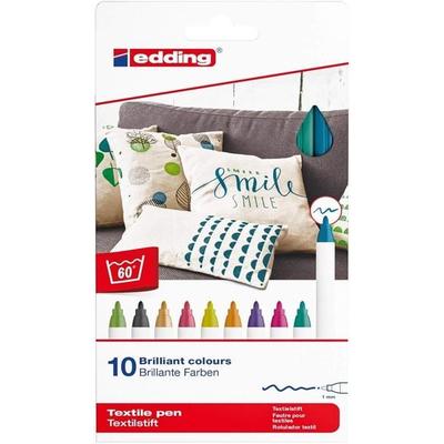 edding 4600 Textilstifte TEXTILE PEN 1mm 10er Set Rundspitze
