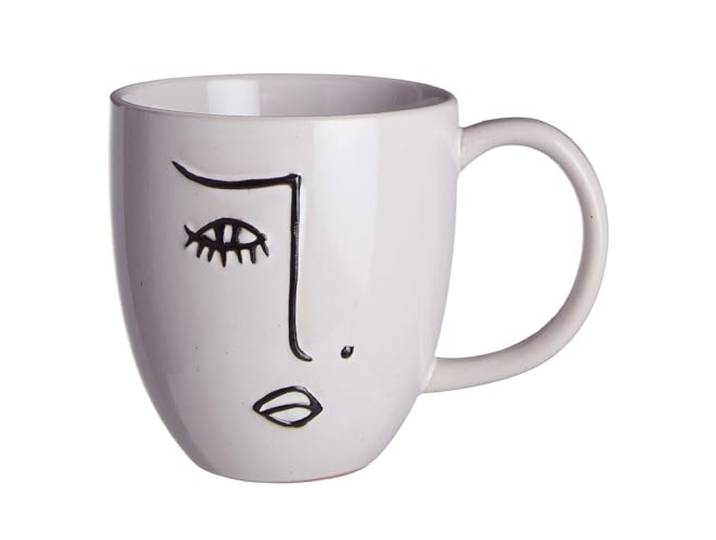 BUTLERS Tasse Steinzeug - LINE ART - spülmaschinenfest