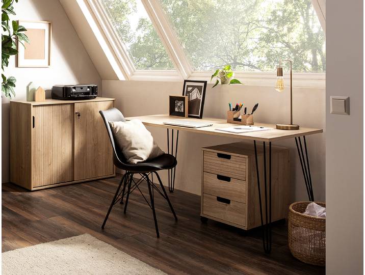 Schreibtisch 138 x 74 x 60cm Braun
