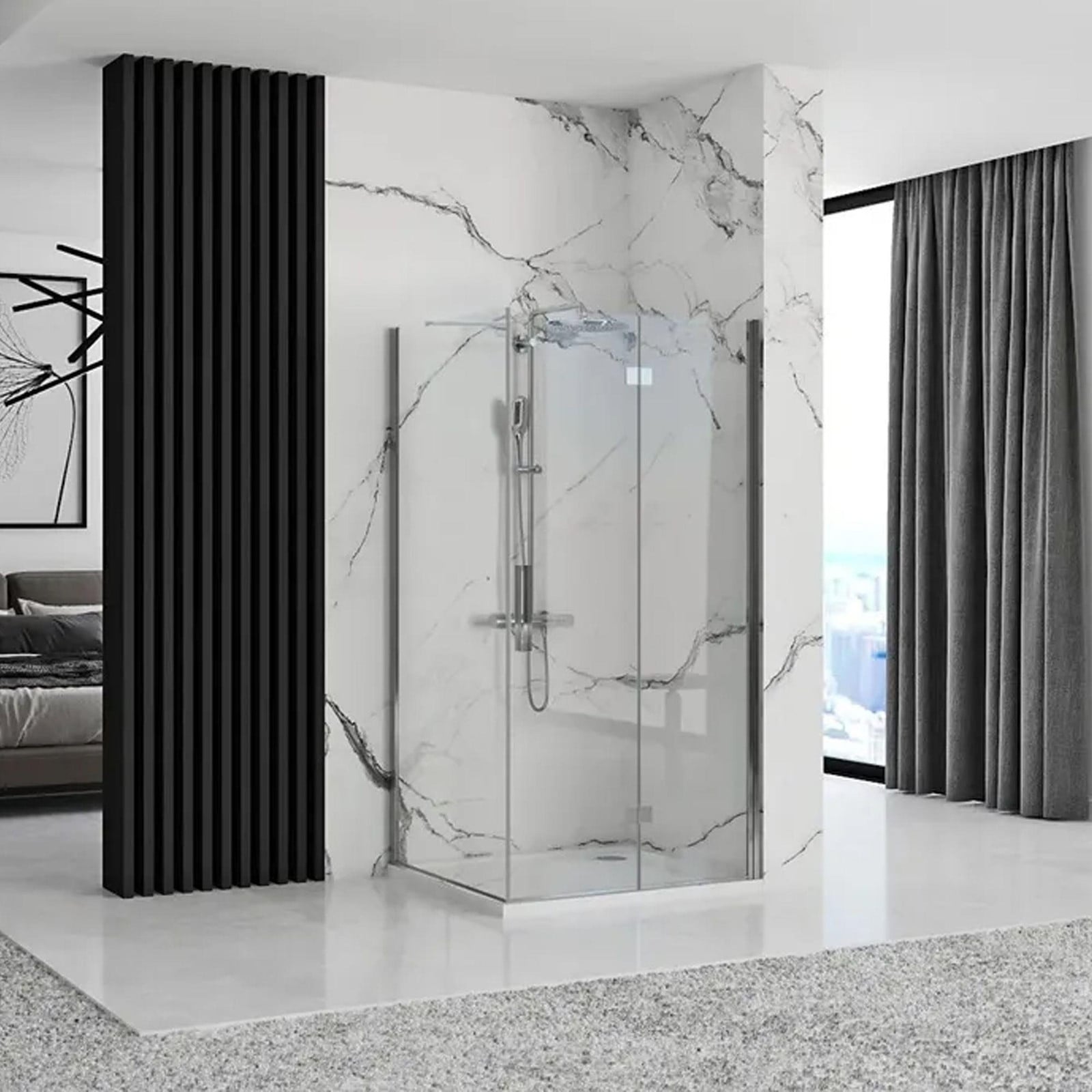Douchecabine Rea Molier Chrom 90x90 cm