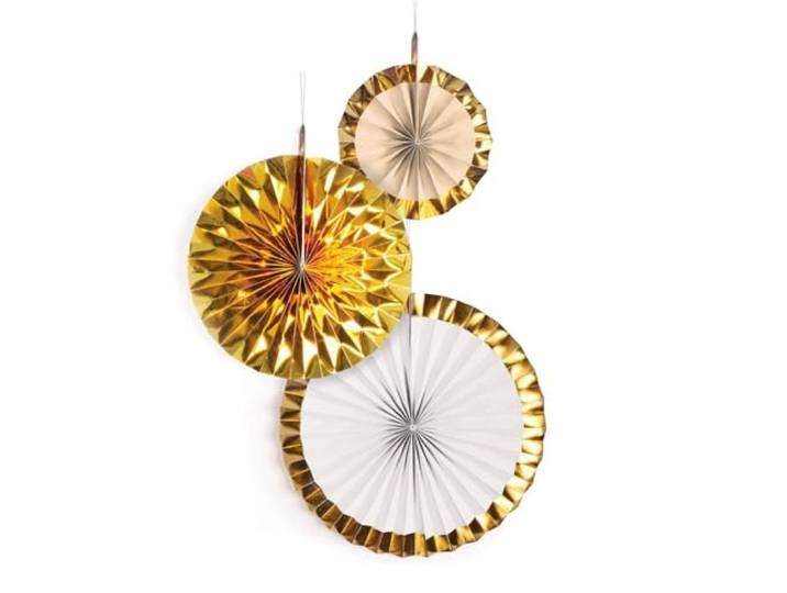 Amscan 9904628 3 decoratieve vakken, goud