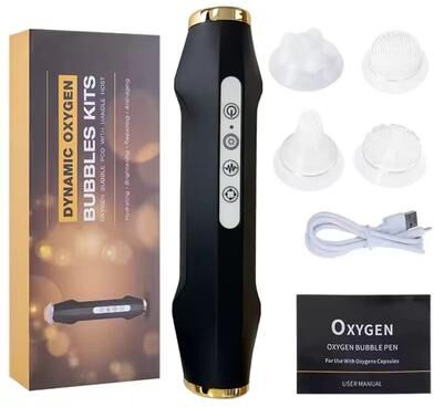 Inspired Finds Portable Oxygen Bubble Facial Pen Exfoliation & Serum Infusion Beauty Device with Box