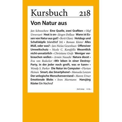 Kursbuch 218, Taschenbuch von , Kursbuch Kulturstiftung gGmbH