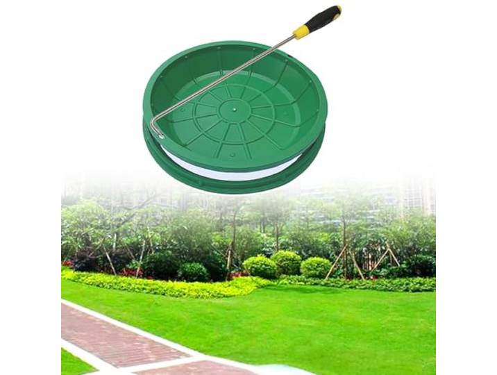 Dailify Schachtabdeckung Unsichtbare Eingebettete Schachtabdeckungen und -Rahmen mit 60 cm Langem Haken, Runder Schachtrevisionsdeckel für Öffentliche Gehwege, Gartenklärgrubendeckel(600mm (23 5/8 ))