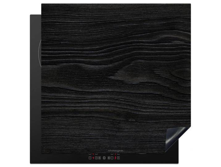 MuchoWow Herabdeckplatte - Schwarz - Holzoptik - 78x78, Kunststoff, Quadratisch, 78x78x0.2 cm, Geschirr, Tischkultur & Serviergeschirr, Servierplatten