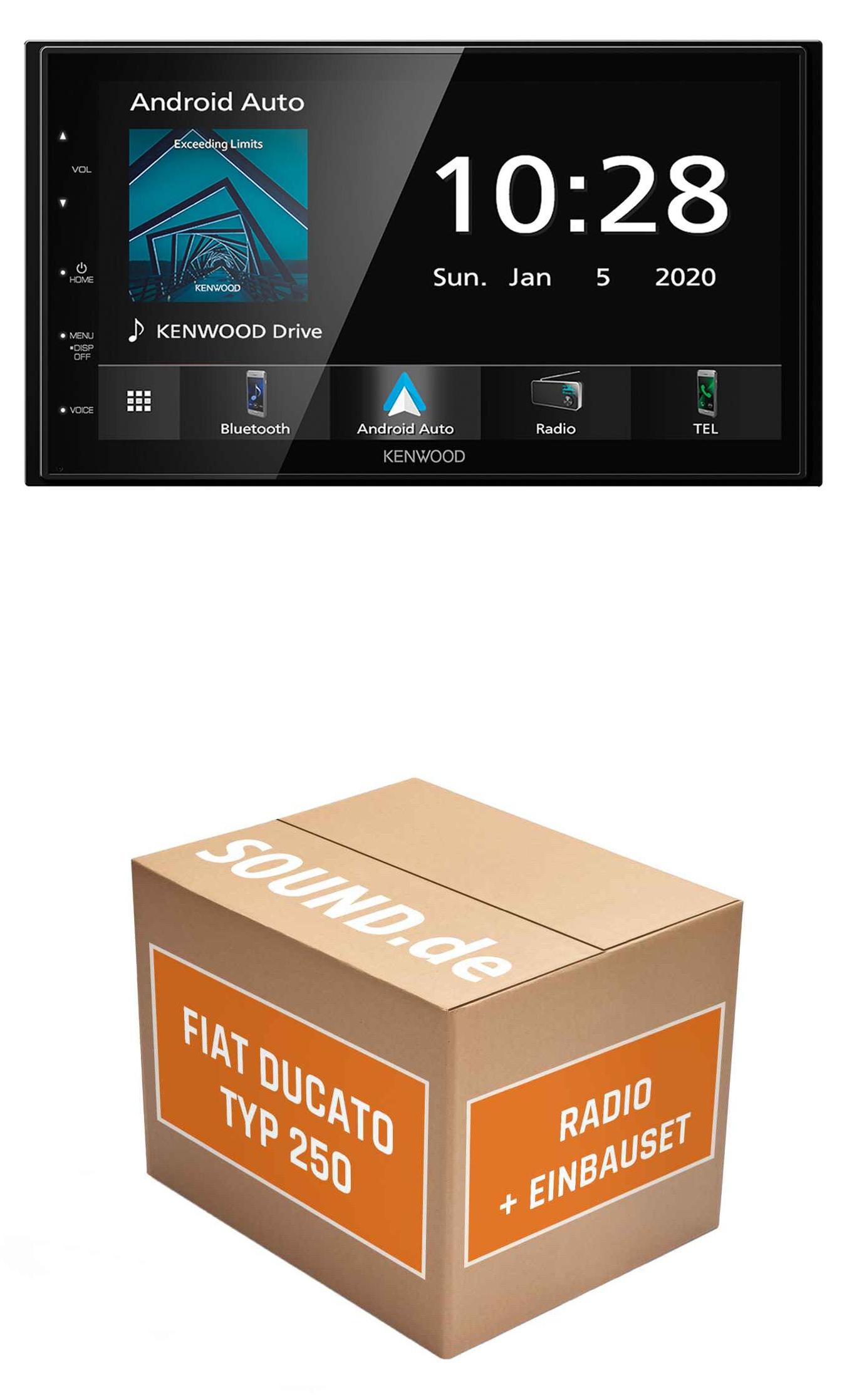 Autoradio Einbaupaket Kenwood DMX passend für Fiat Ducato III Typ 250 (05/2014-11/2021) | Apple CarPlay Android Auto