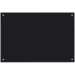 vidaXL Küchenrückwand Schwarz 90x60 cm Hartglas