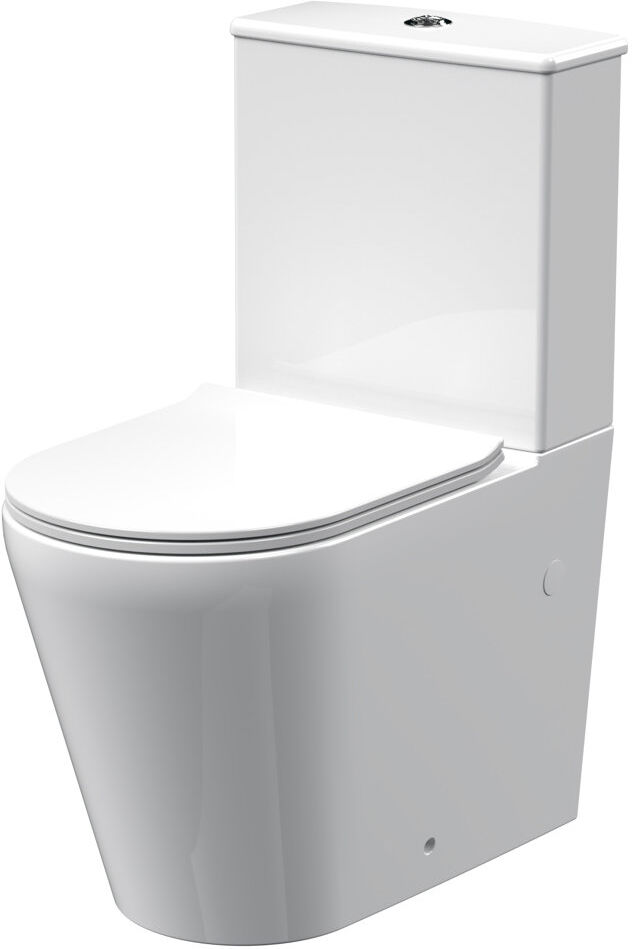 Nuie Freya 1.3L LPF Elongated Chair Height Floor Mounted Close Coupled Toilets (Seat Included) White 790mm H