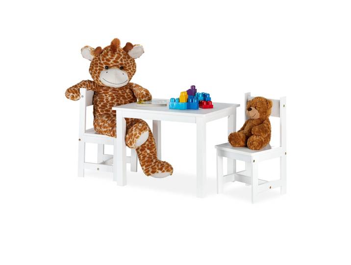 Kindersitzgruppe weiss mit 2 Stühlen Weiss