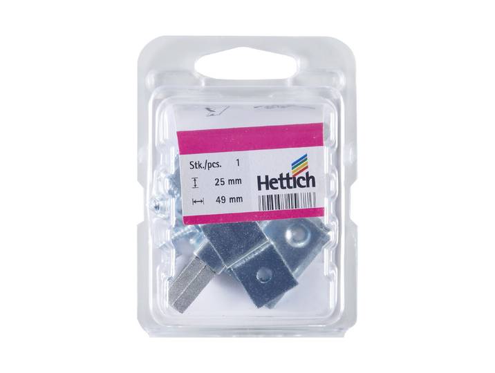 Hettich Schnäpper Oberlicht Metall Edelstahl 49 mm