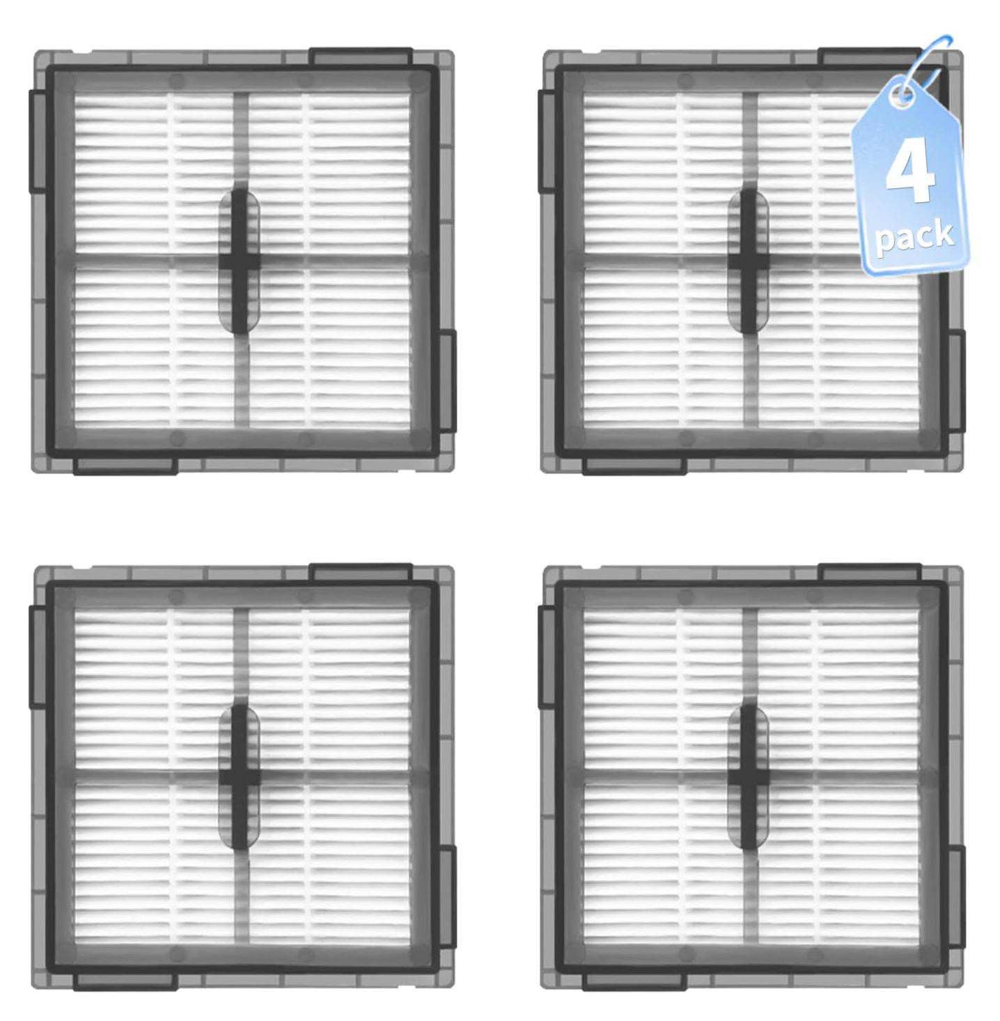 4 HEPA-filters voor Roborock Q10 S5, Q10 S5+, Q10 X5, Q10 X5+ van Dripio