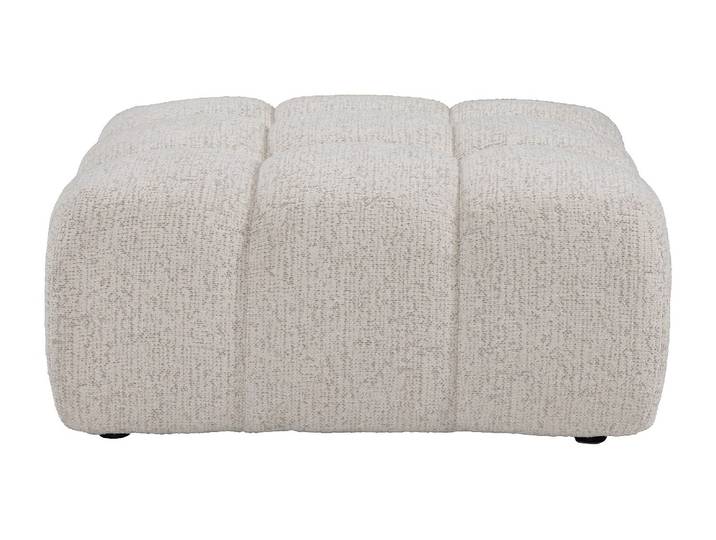 Pouf aus meliertem Beige-Stoff FACIVIL
