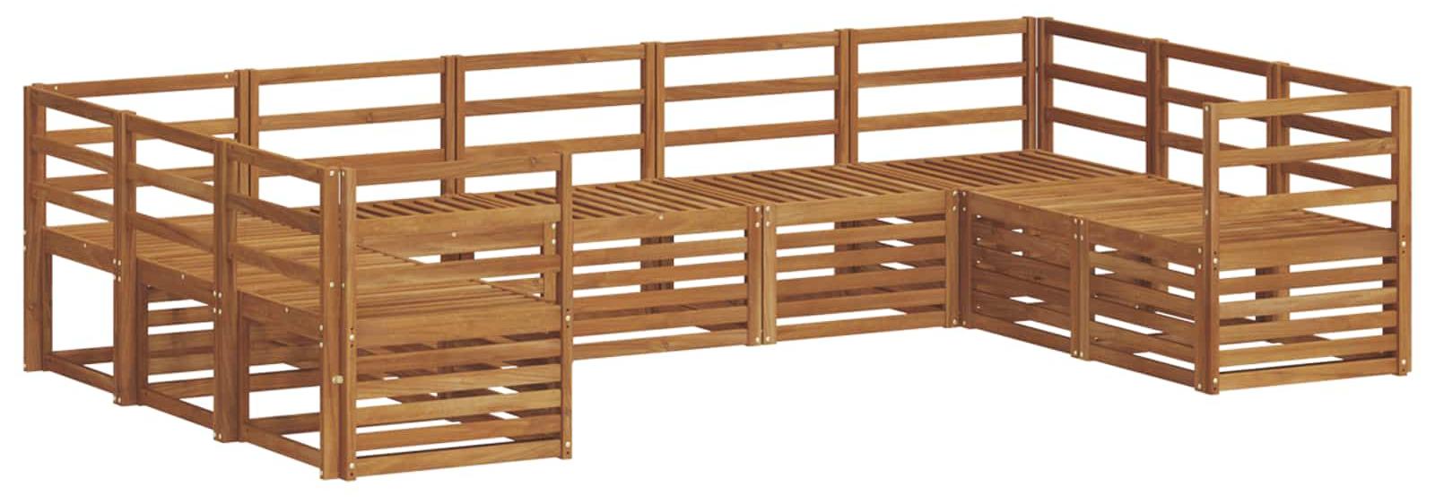 Ecksofa Set 9 pcs Natur