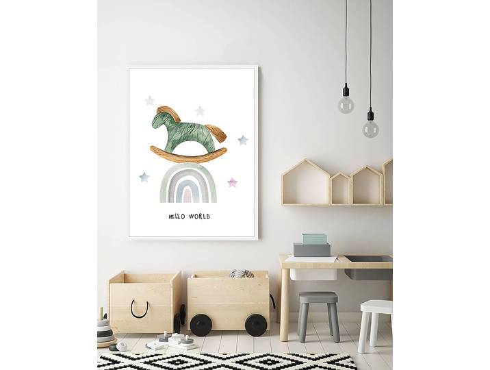 Tableau déco Over The Rainbow 63 x 83cm Multicolore
