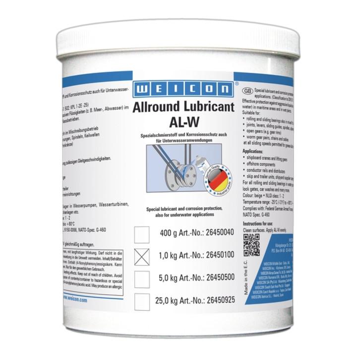 WEICON AL-W Hochleistungsfett, Spezialschmierstoff auch für Unterwasser, 1 kg, beige (26450100)