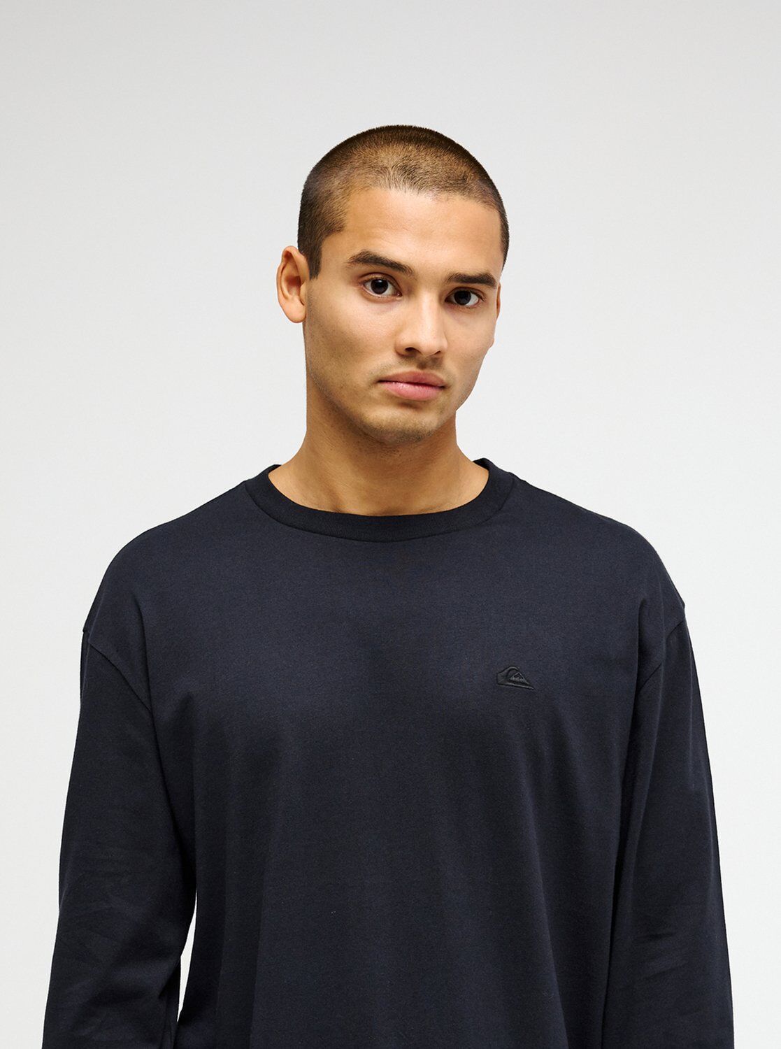 Langarmshirt QUIKSILVER "SALT WATER LS", Herren, Gr. S, schwarz, Obermaterial: 100% Baumwolle, Shirts Langarmshirt, für Erwachsene, sportlicher Stil, aus Baumwolle, auch in grossen Grössen schwarz S